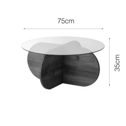 Tavolino da salotto Bagolino, 75x75h35 cm,<Dmora New