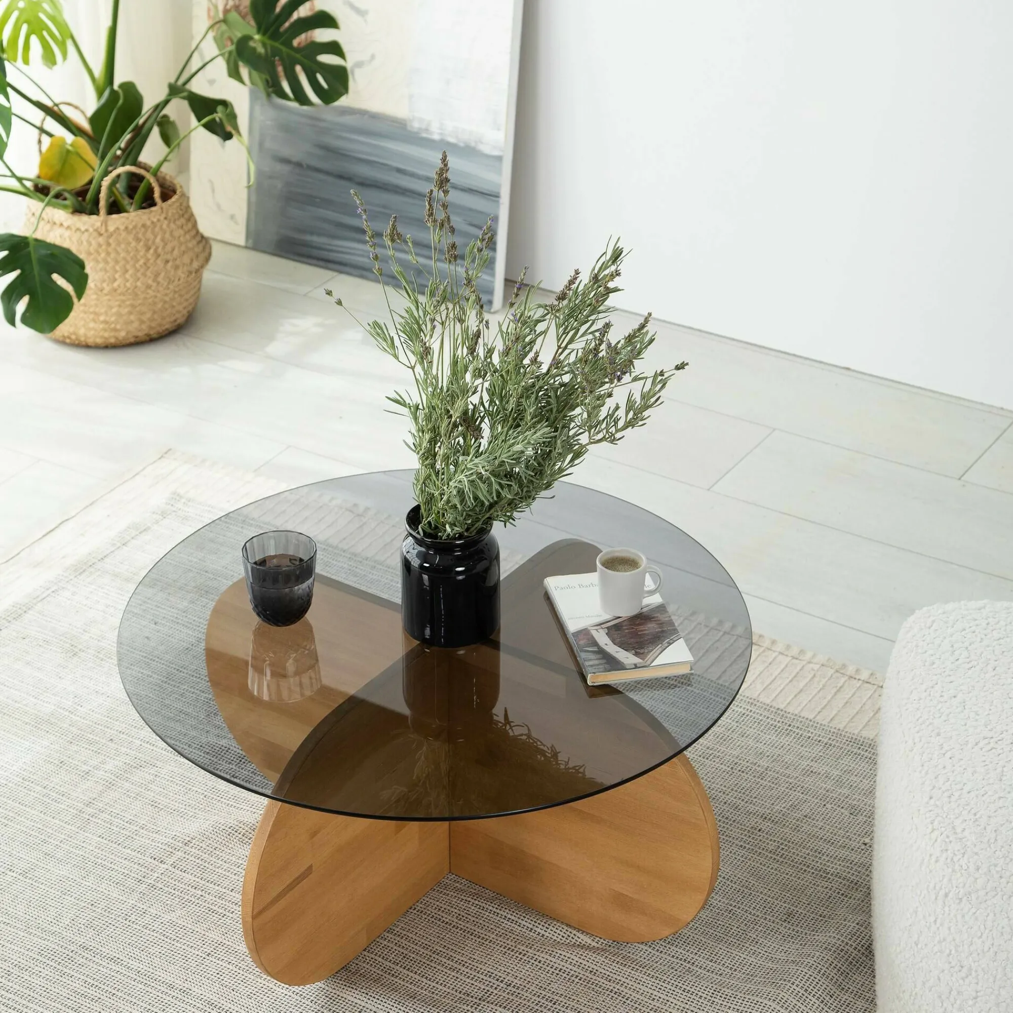 Tavolino da salotto Bagolino, 75x75h35 cm,<Dmora New