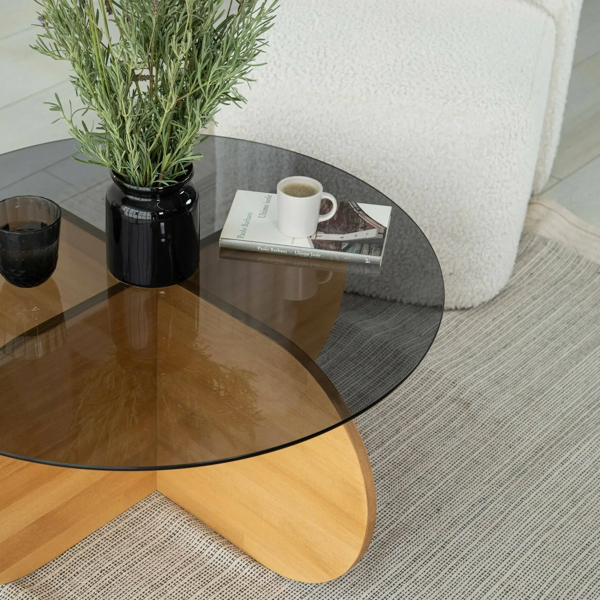 Tavolino da salotto Bagolino, 75x75h35 cm,<Dmora New