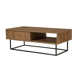 Tavolino da salotto Bard, 120x60h43 cm, Noce e Nero<Dmora Flash Sale