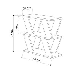 Tavolino da salotto Beniamina, 60x22h57 cm,<Dmora Cheap