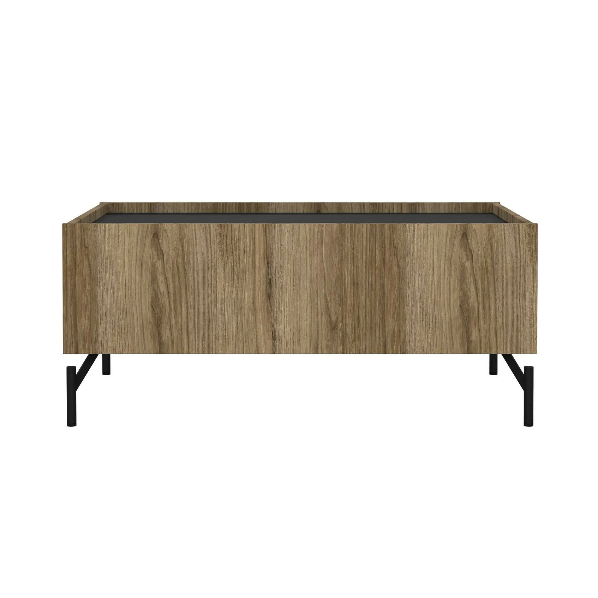 Tavolino da salotto Bijli, 60x100 h43 cm, Quercia e Nero<Dmora Shop