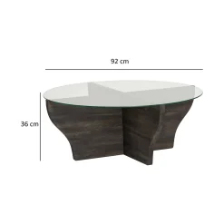 Tavolino da salotto Califfi, 92x92h36 cm,<Dmora Best Sale