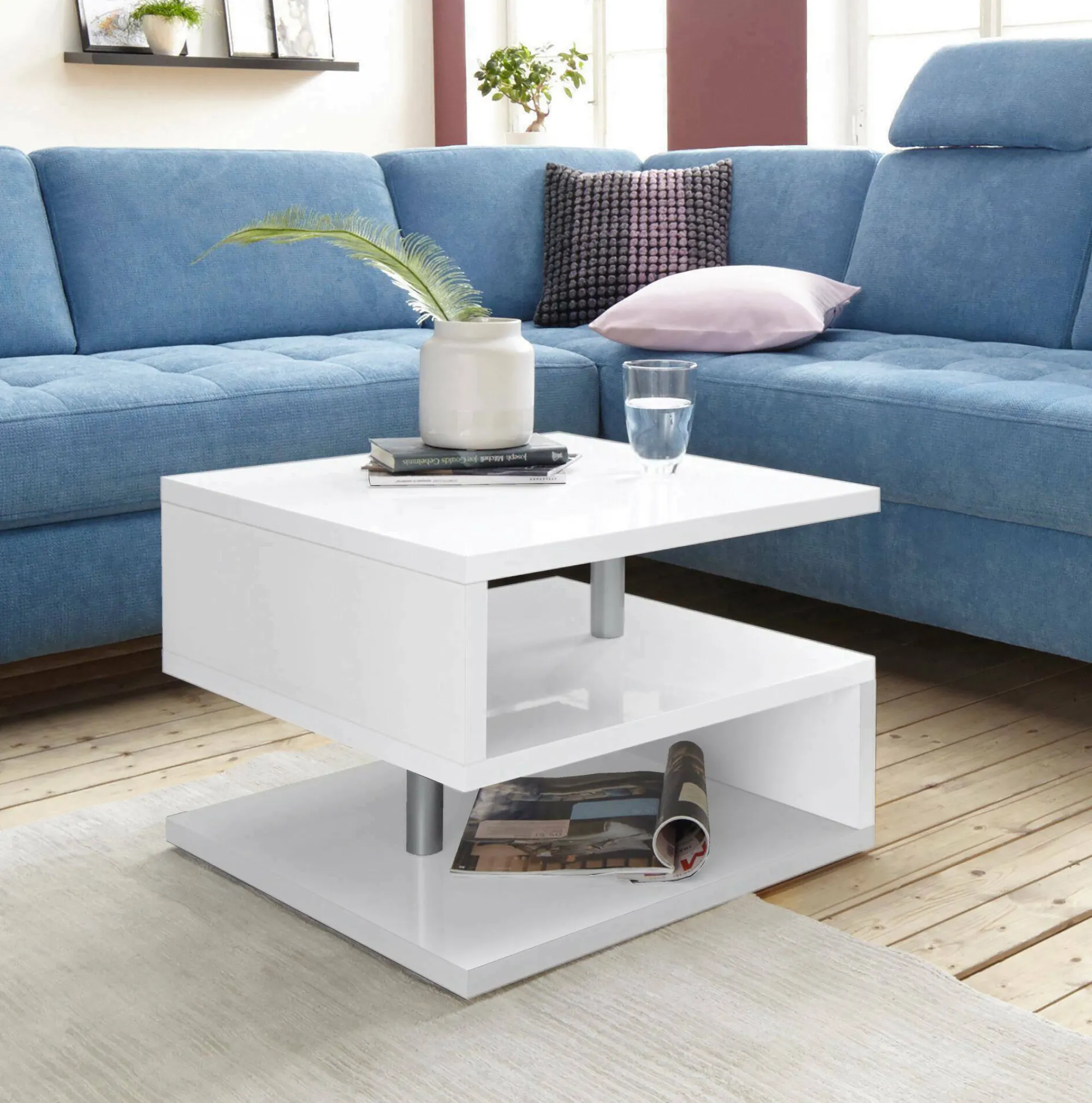 Tavolino da salotto Chanthu, 55x55h41 cm, lucido<Dmora Flash Sale