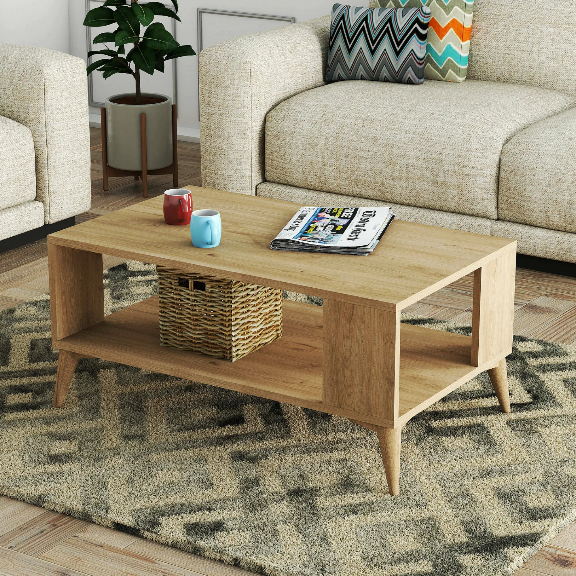 Tavolino da salotto Dabdelkade, 90x42 h54 cm,<Dmora Store