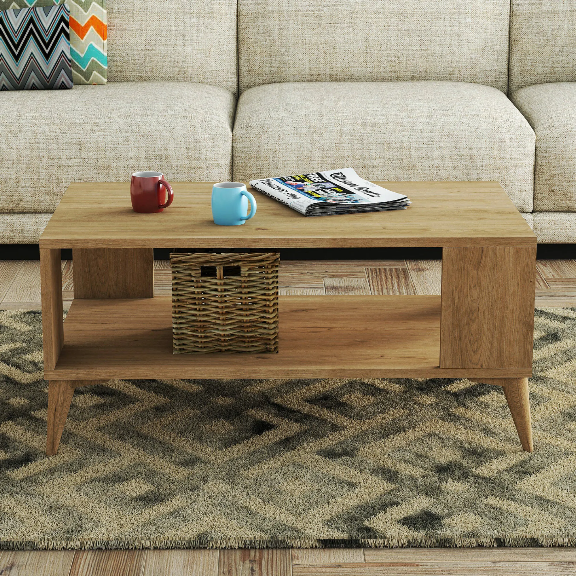 Tavolino da salotto Dabdelkade, 90x42 h54 cm,<Dmora Store