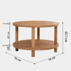 Tavolino da salotto Dbereszynsk, 70x70 h44 cm,<Dmora Fashion