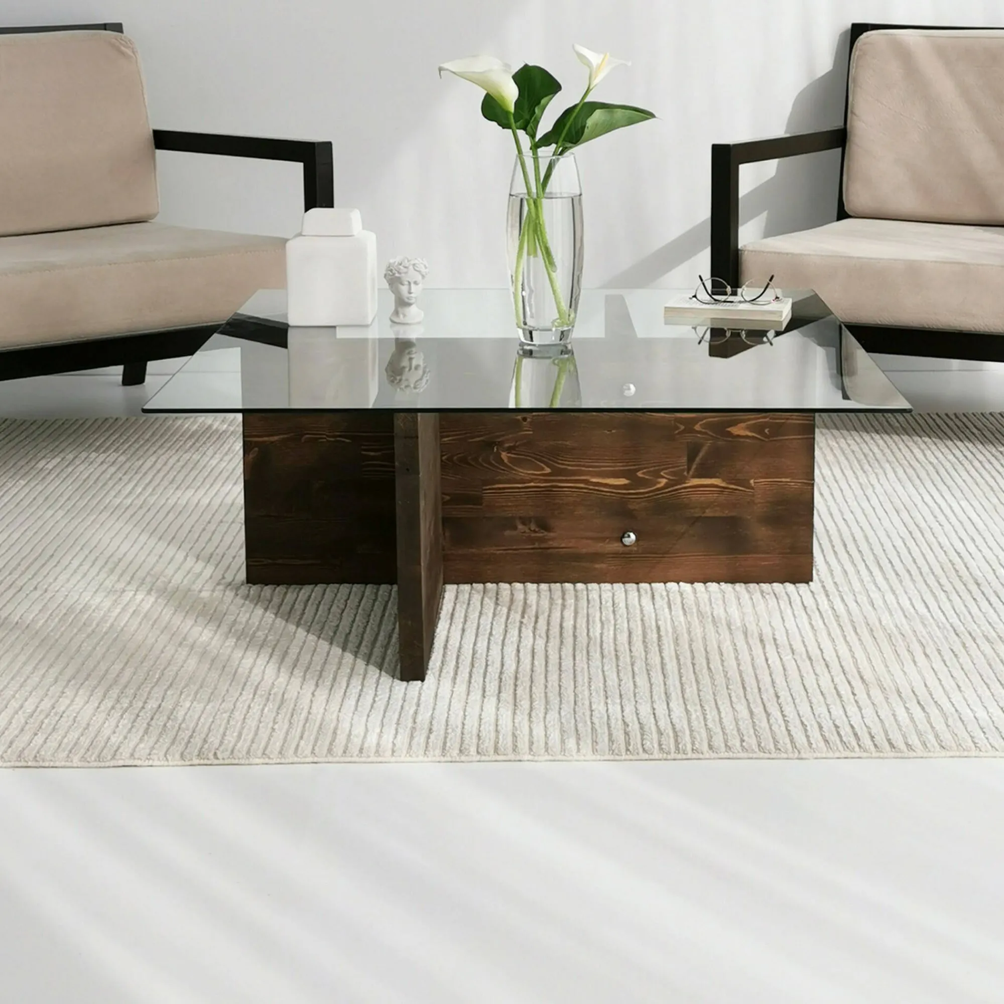 Tavolino da salotto Dhabi, 90x90h35 cm,<Dmora Store