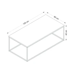 Tavolino da salotto Dhernande, 120x60 h42 cm,<Dmora Hot
