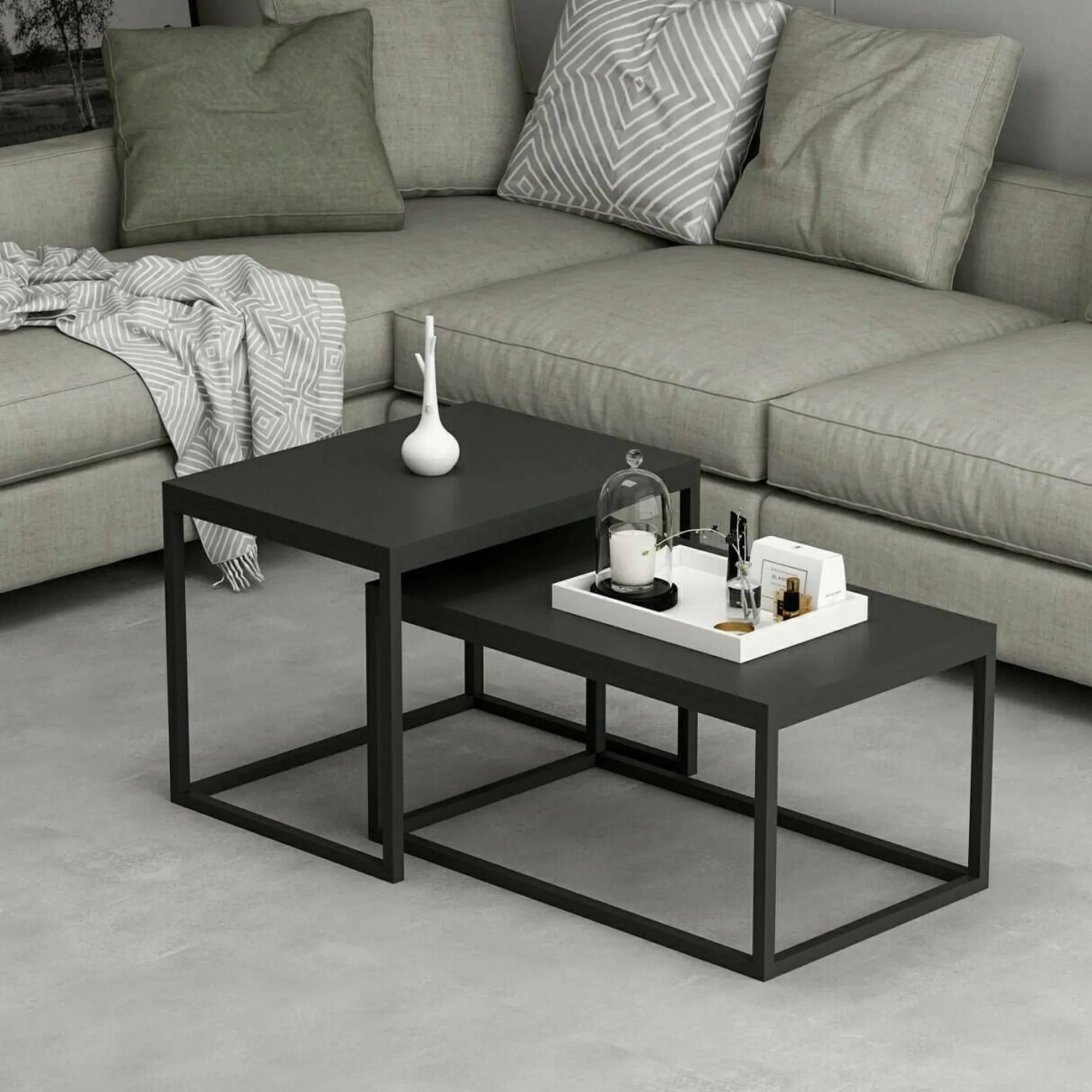 Tavolino da salotto Dmaccacar, 72x37 h45 cm,<Dmora Discount