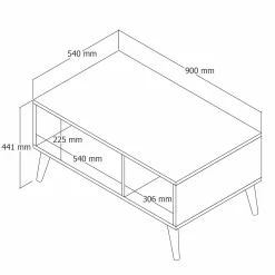 Tavolino da salotto Dnapolitan, 90x42 h54 cm,<Dmora Cheap