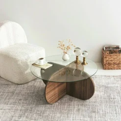 Tavolino da salotto Doliveir, 75x75h35 cm,<Dmora Outlet