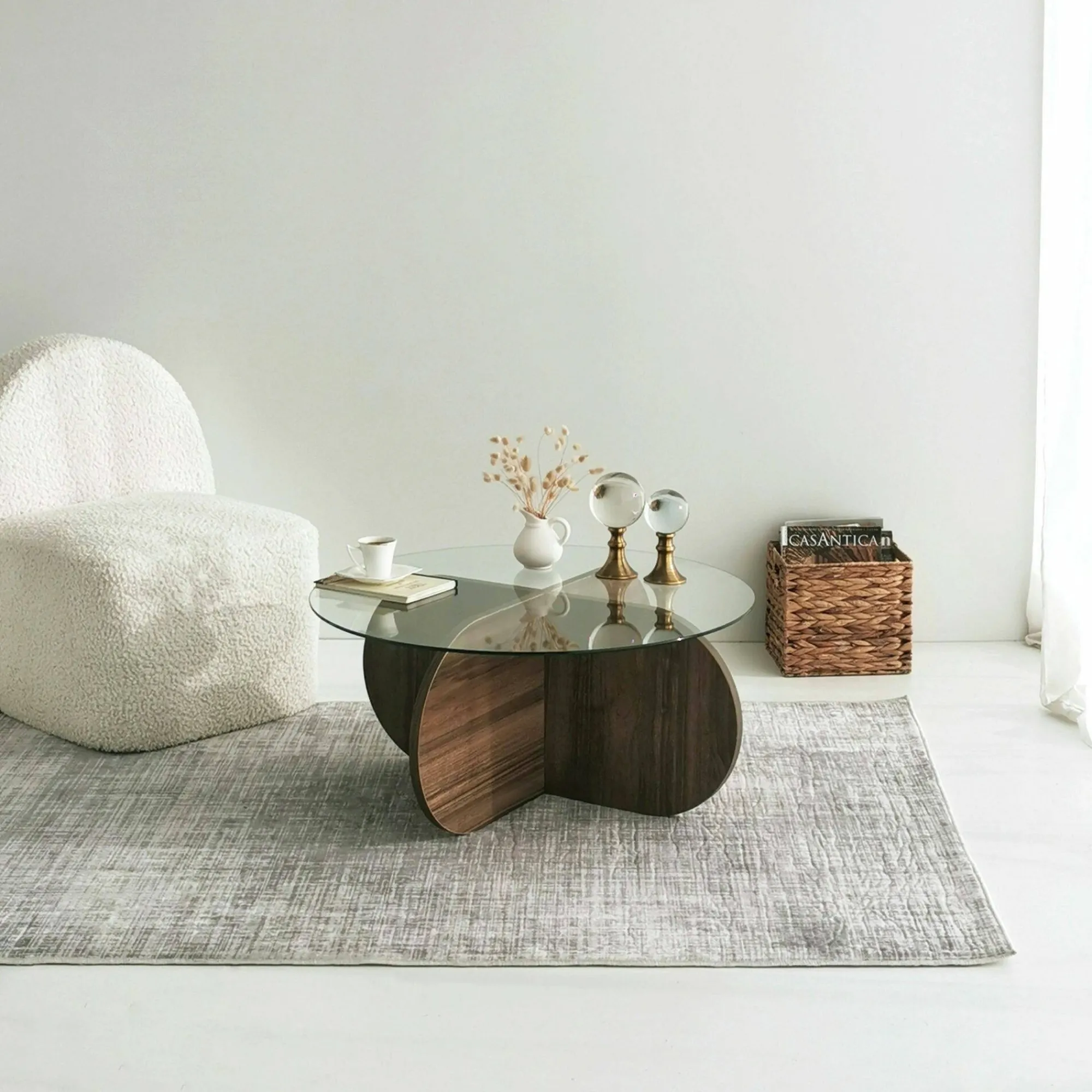 Tavolino da salotto Doliveir, 75x75h35 cm,<Dmora Outlet