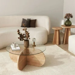 Tavolino da salotto Doliveir, 75x75h35 cm,<Dmora Fashion
