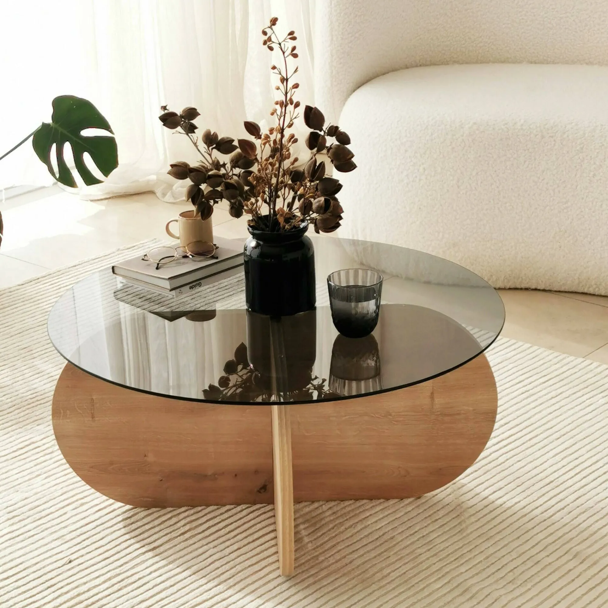 Tavolino da salotto Doliveir, 75x75h35 cm,<Dmora Flash Sale