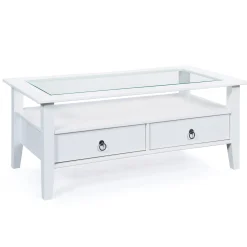 Tavolino da salotto Dorsten, Tavolo basso da caffè, Portariviste per divano, Ripiano da soggiorno, 115x60 h45 cm,<Dmora Fashion