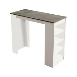 Tavolino da salotto Dportanov, 120x52 h102 cm, Bianco e Grigio<Dmora Hot