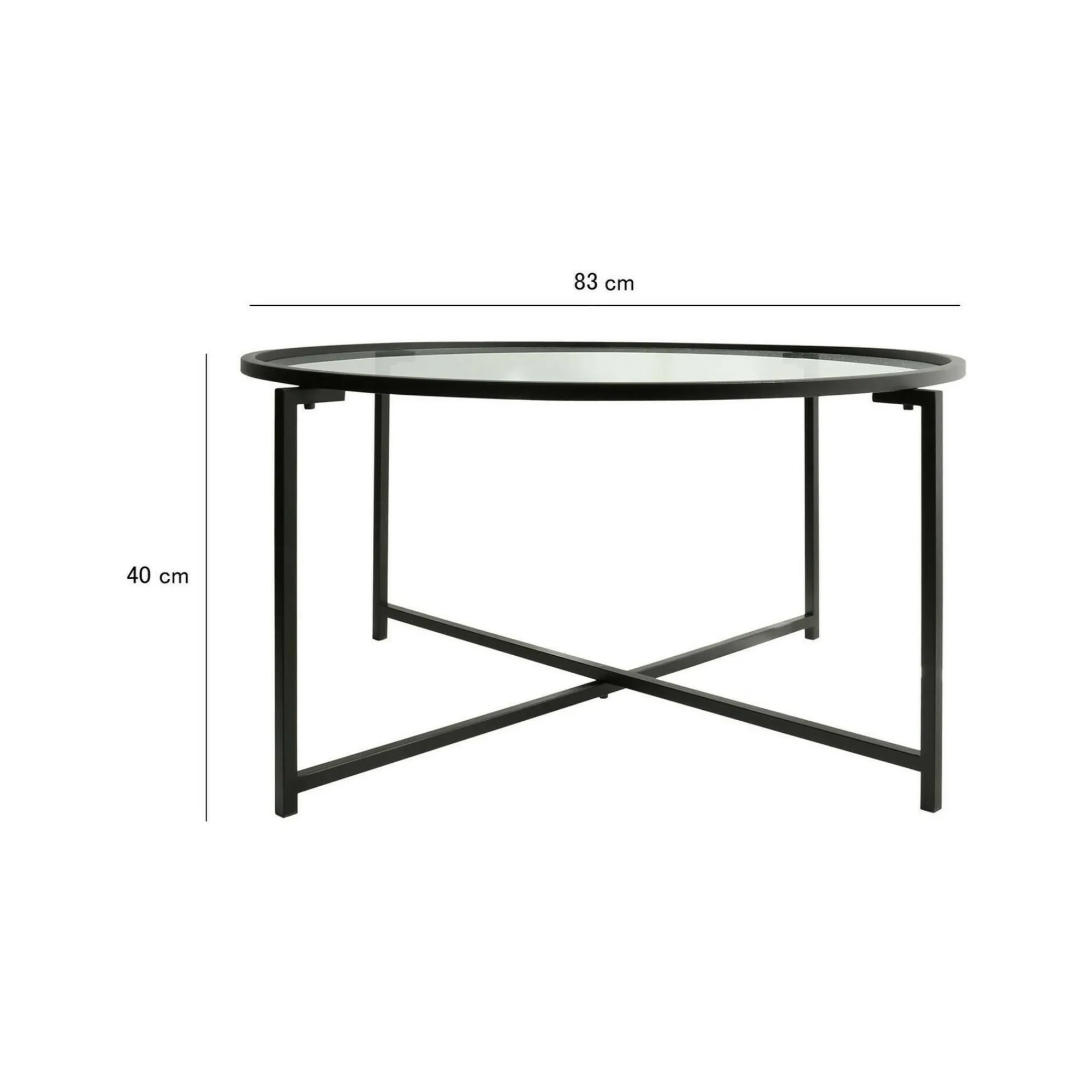 Tavolino da salotto Ecaterina, 83x82h40 cm,<Dmora Cheap