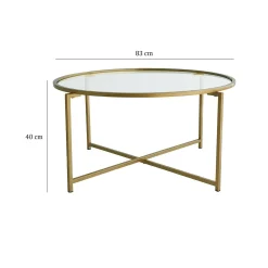 Tavolino da salotto Ecaterina, 83x83h40 cm,<Dmora Hot