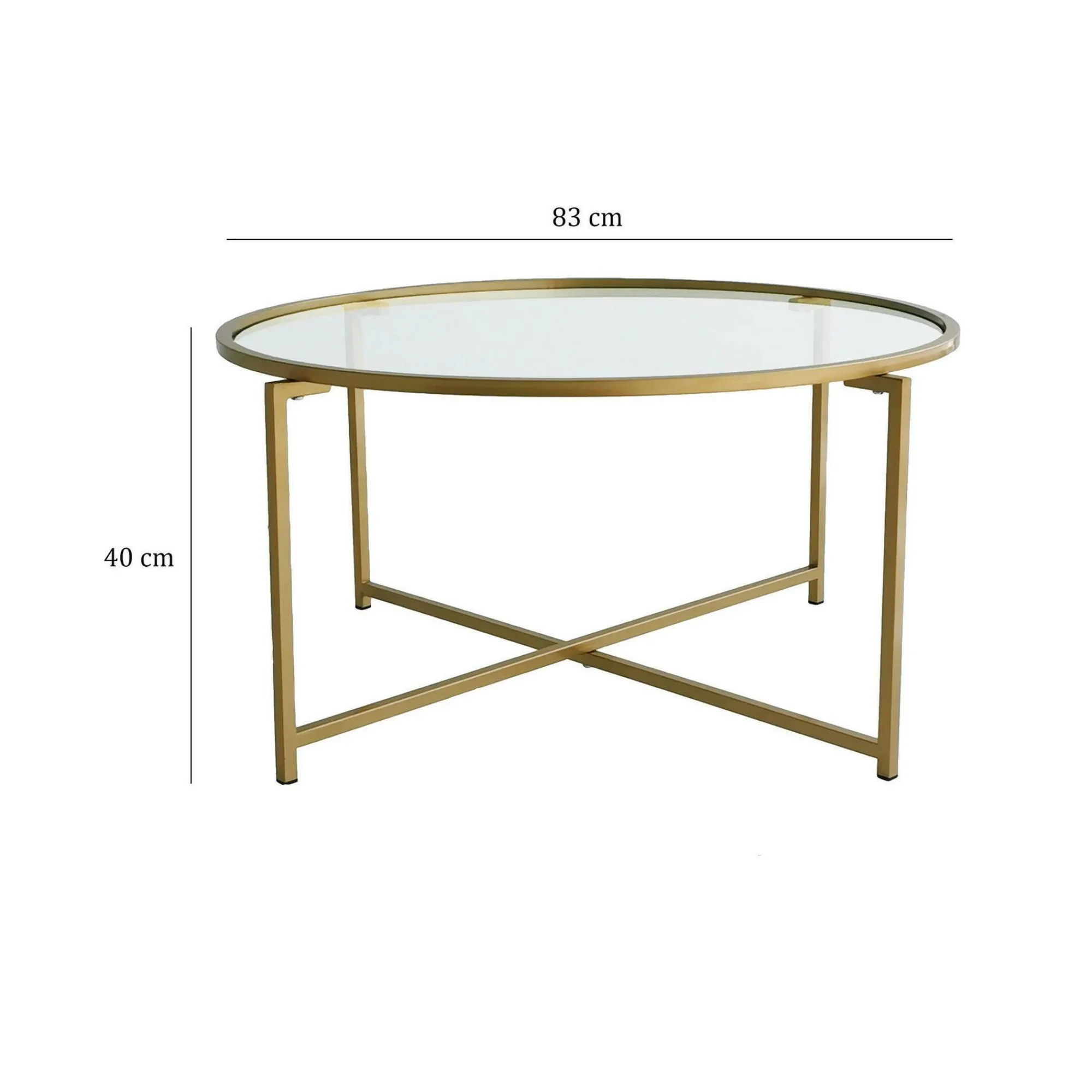 Tavolino da salotto Ecaterina, 83x83h40 cm,<Dmora Hot