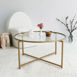 Tavolino da salotto Ecaterina, 83x83h40 cm,<Dmora Hot