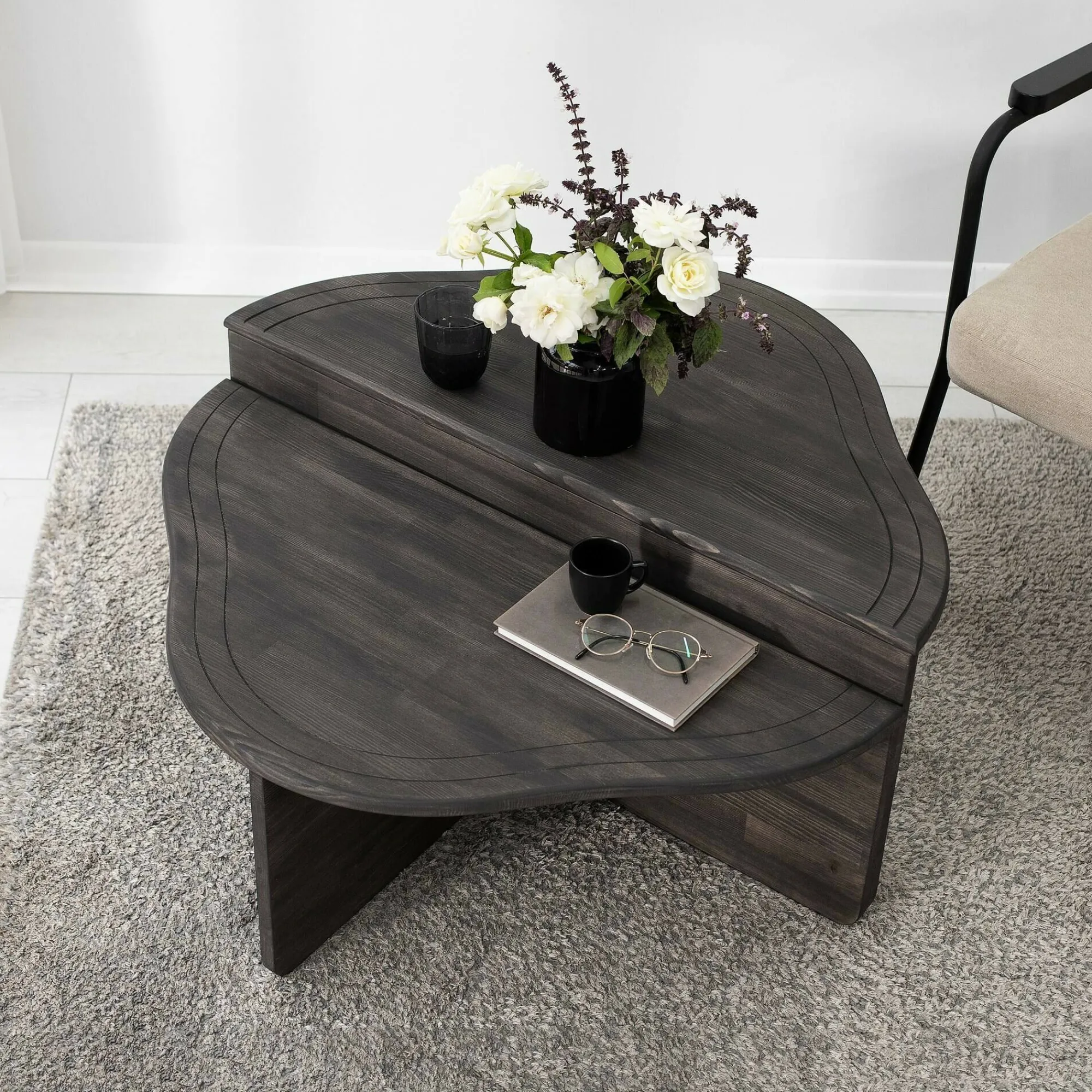 Tavolino da salotto Emiri, 90x90h40 cm,<Dmora Cheap
