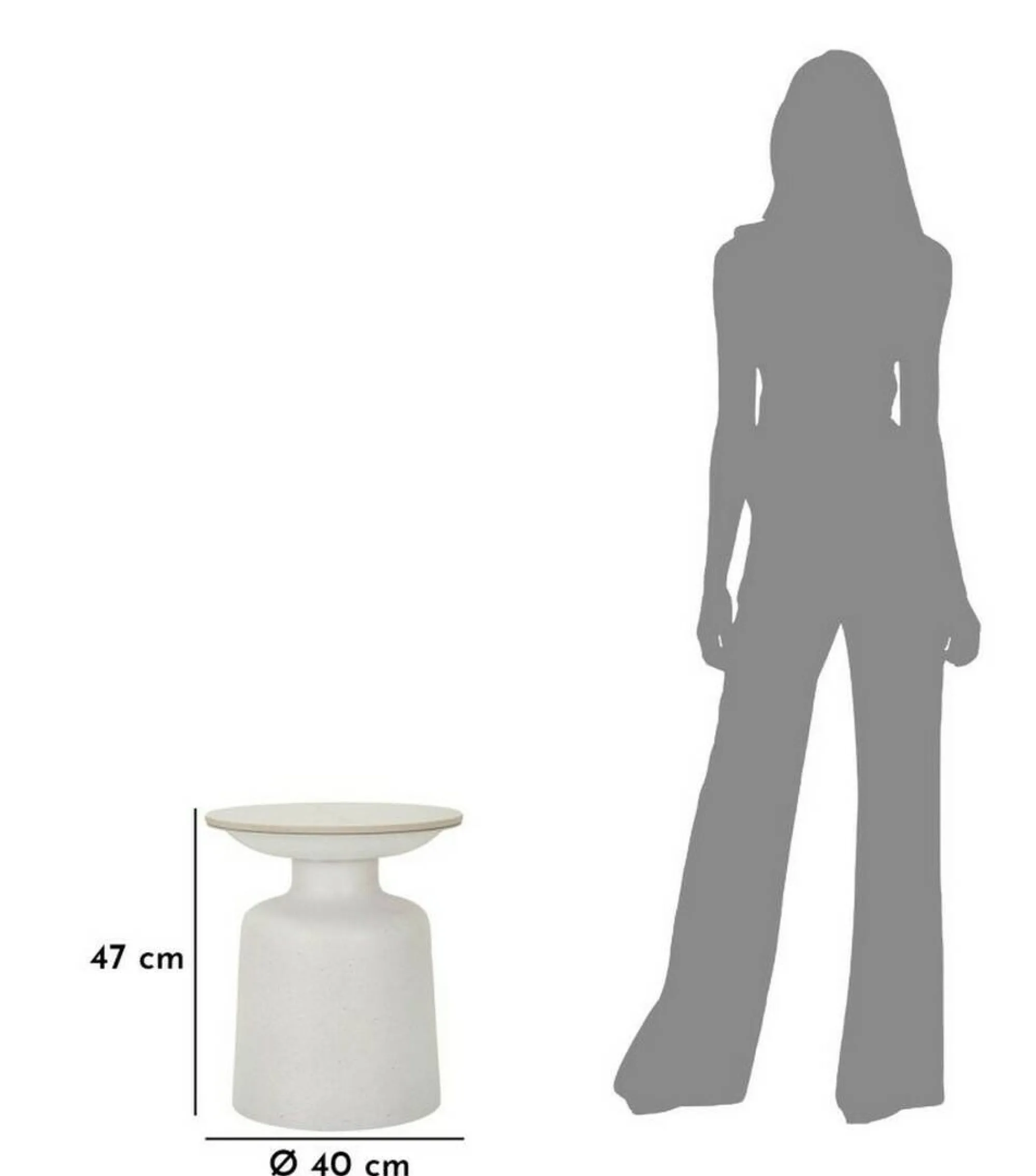 Tavolino da salotto Farfa, 40x40 h47 cm,<Dmora Outlet