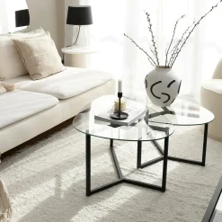 Tavolino da salotto Flora, 82x58h40 cm,<Dmora Discount