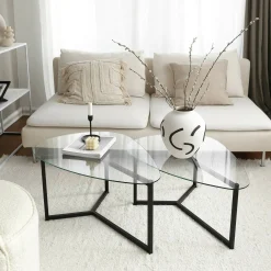 Tavolino da salotto Flora, 82x58h40 cm,<Dmora Discount