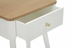 Tavolino da salotto Fridal, 45x32 h62 cm, Bianco e Marrone<Dmora Cheap