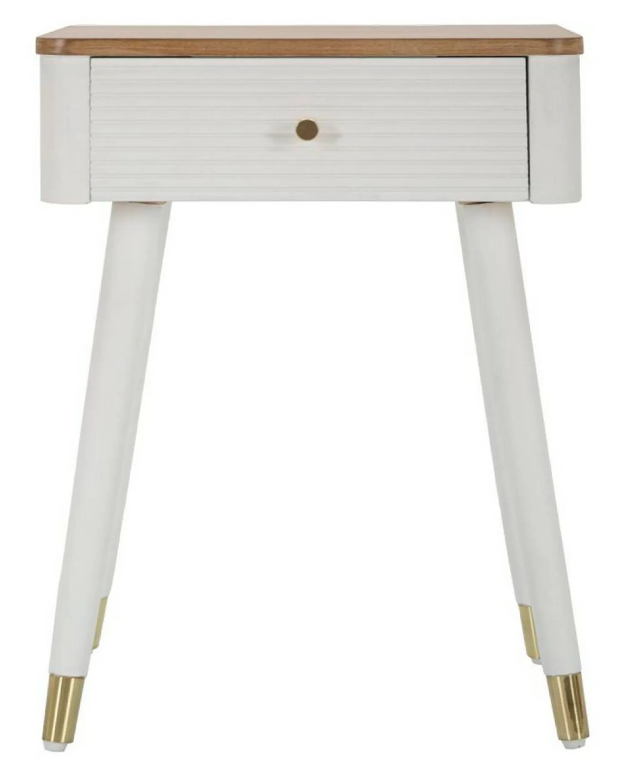 Tavolino da salotto Fridal, 45x32 h62 cm, Bianco e Marrone<Dmora Cheap
