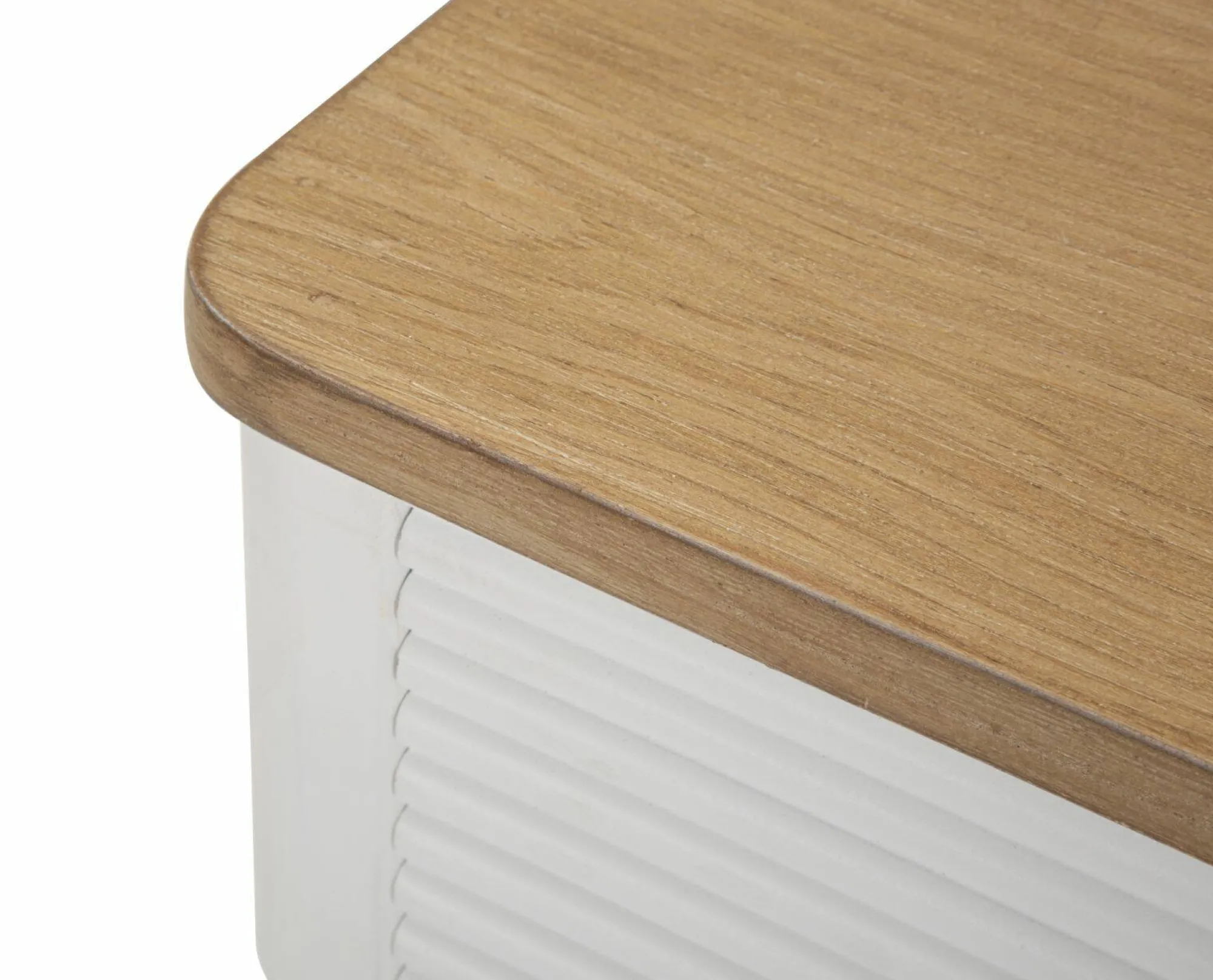 Tavolino da salotto Fridal, 45x32 h62 cm, Bianco e Marrone<Dmora Cheap
