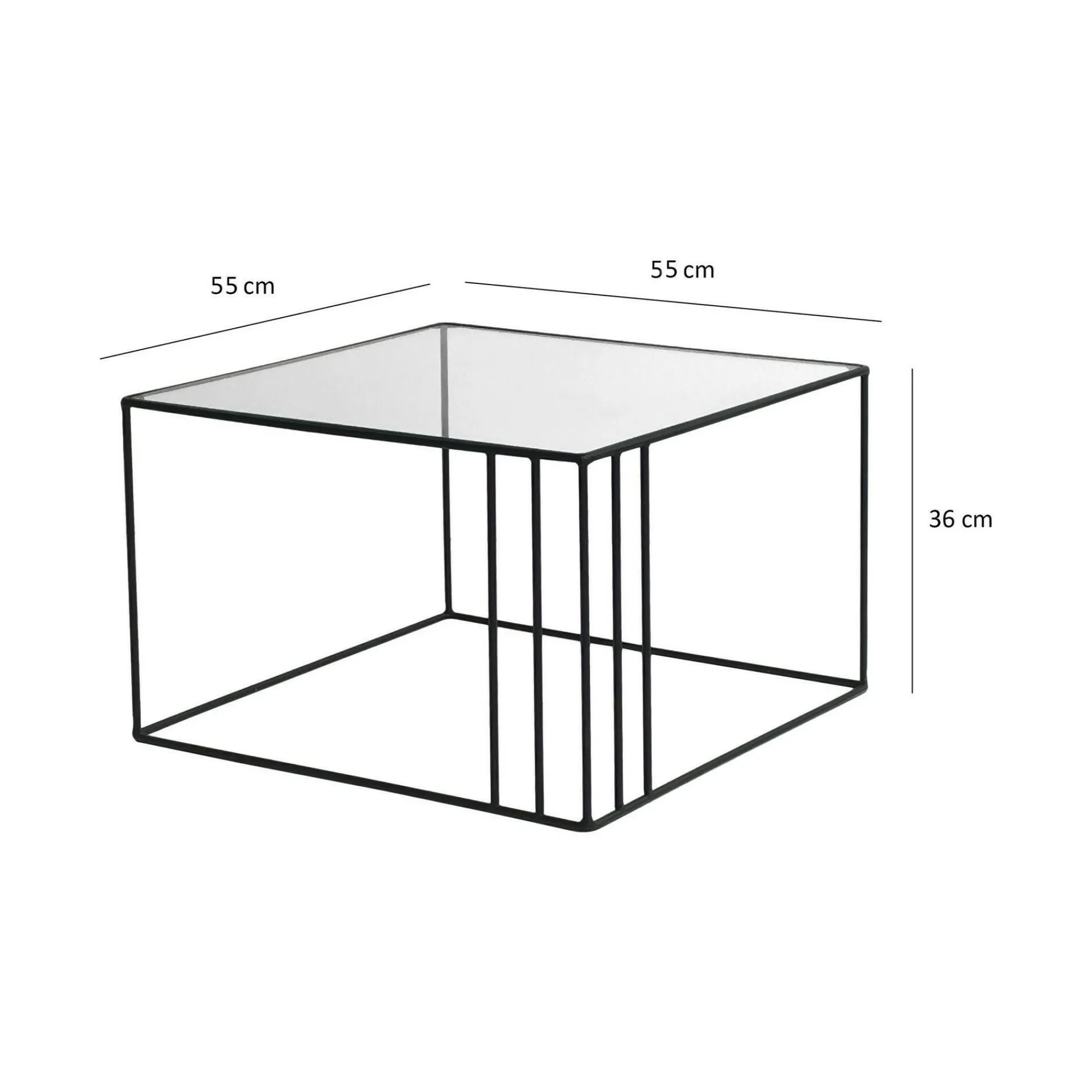 Tavolino da salotto Giacinta, 55x55h36 cm,<Dmora Cheap