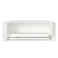 Tavolino da salotto Gigliola, 106x60h40 cm, Bianco e Oro<Dmora Best