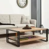 Tavolino da salotto Gioacchina, Quercia e Nero, 110x70h40 cm<Dmora Flash Sale