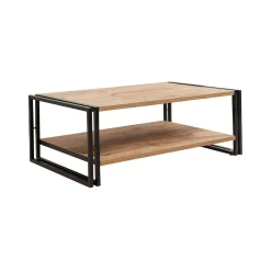 Tavolino da salotto Gioacchina, Quercia e Nero, 110x70h40 cm<Dmora Flash Sale