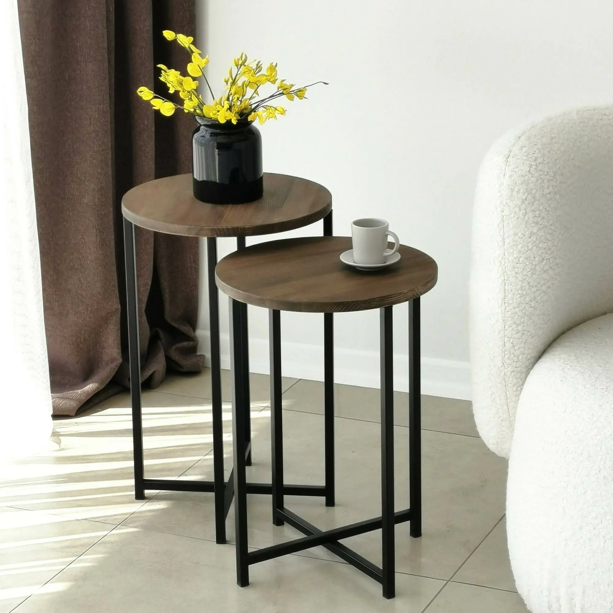 Tavolino da salotto Gwenllian, 70x35h55 cm,<Dmora Clearance
