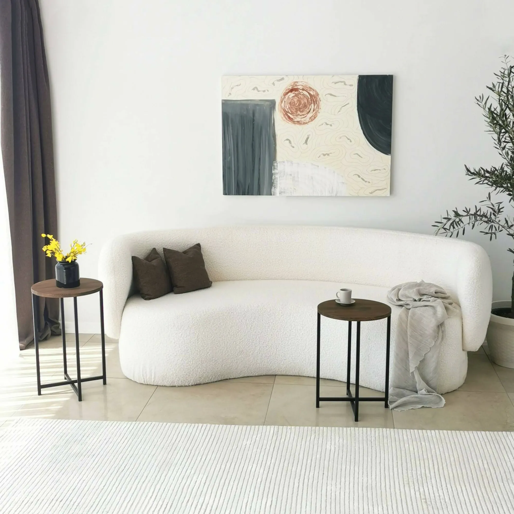 Tavolino da salotto Gwenllian, 70x35h55 cm,<Dmora Clearance