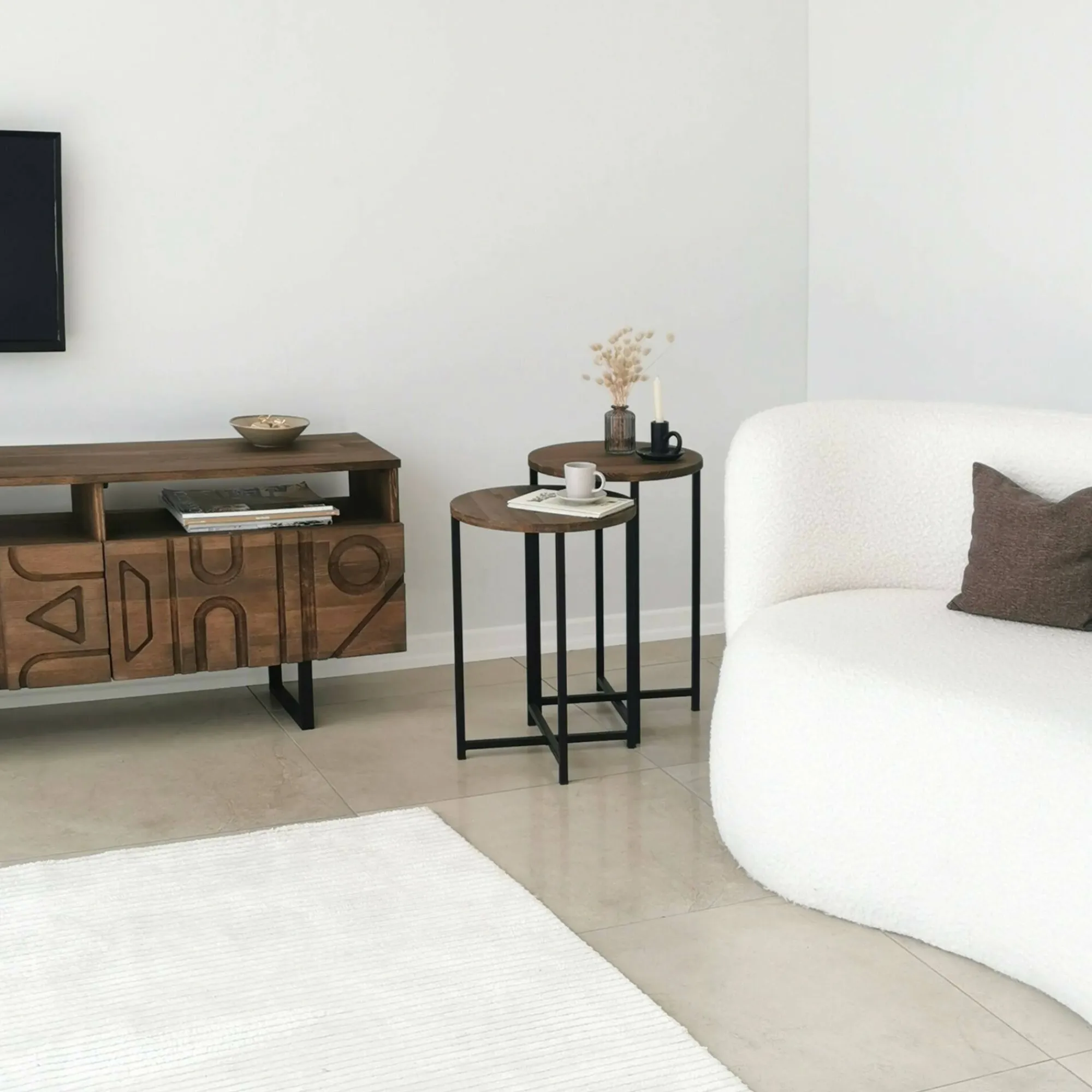 Tavolino da salotto Gwenllian, 70x35h55 cm,<Dmora Clearance