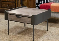 Tavolino da salotto Icona, 60x60 h41 cm, Grigio e Marrone<Dmora Online
