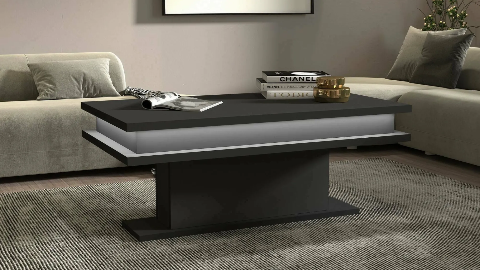 Tavolino da salotto Iside, 100x55h42 cm,<Dmora Cheap