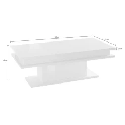 Tavolino da salotto Iside, 100x55h42 cm,<Dmora Outlet