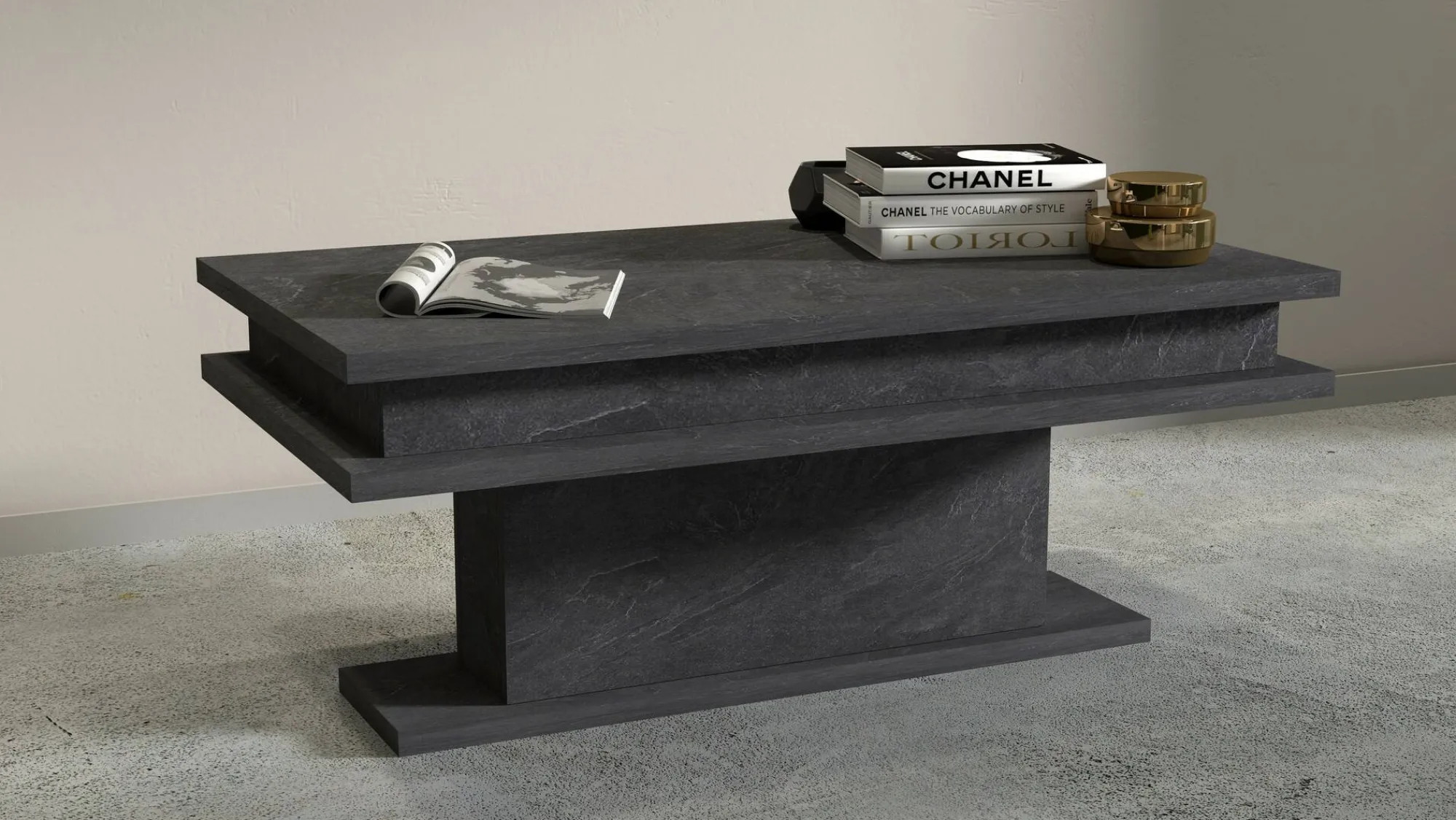 Tavolino da salotto Iside, 100x55h42 cm,<Dmora Outlet