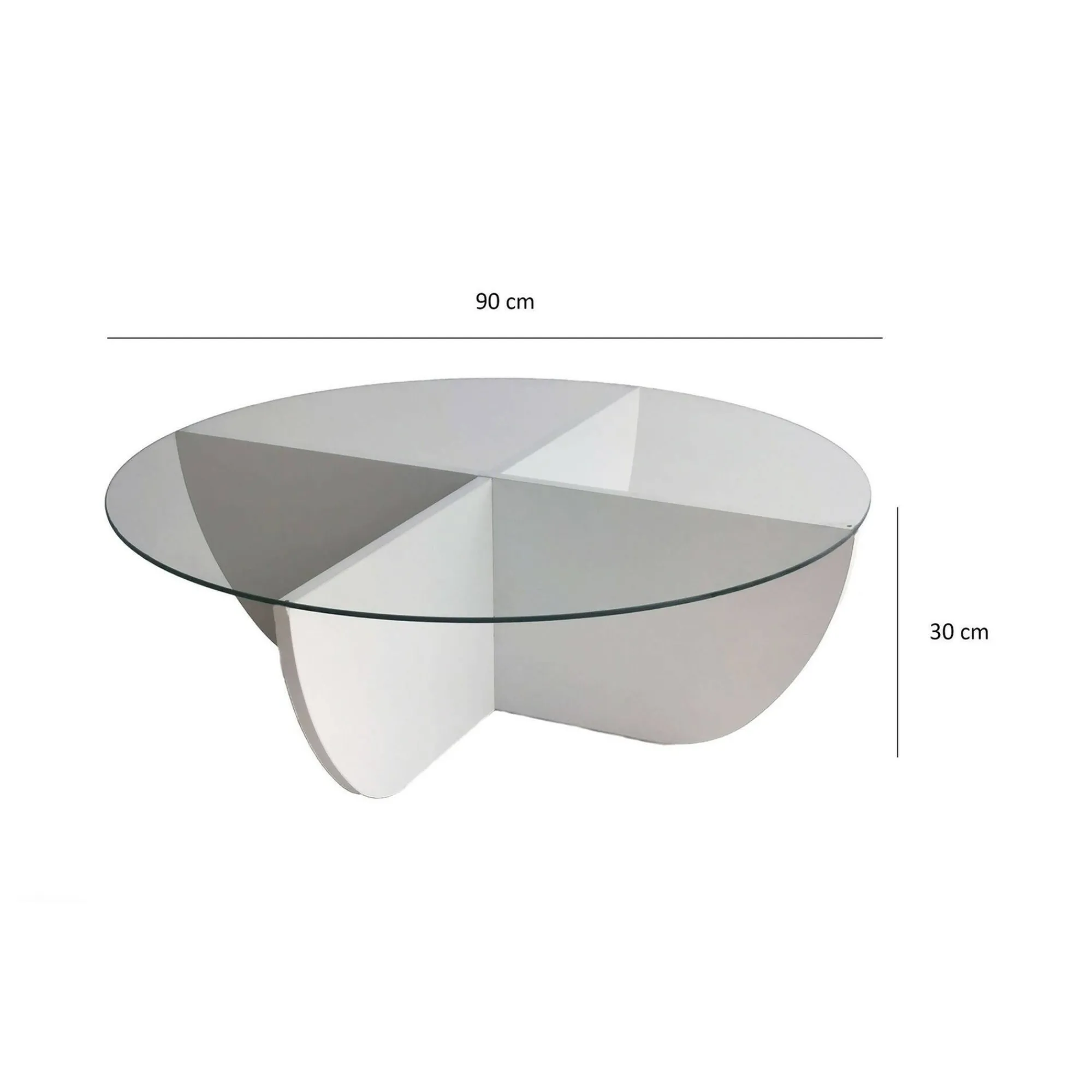 Tavolino da salotto Jolanda, 90x90h30 cm,<Dmora Store