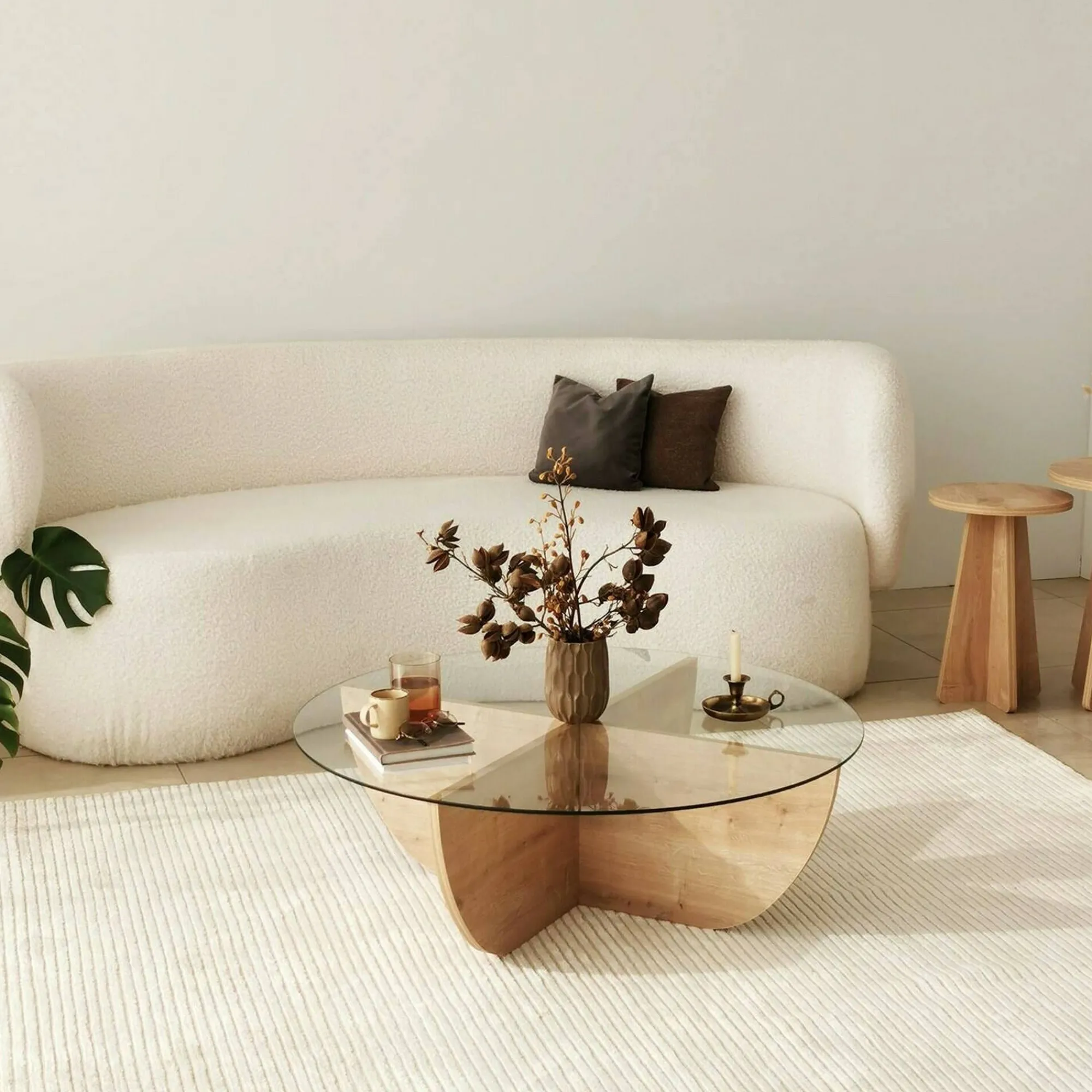 Tavolino da salotto Jolanda, 90x90h30 cm,<Dmora Store