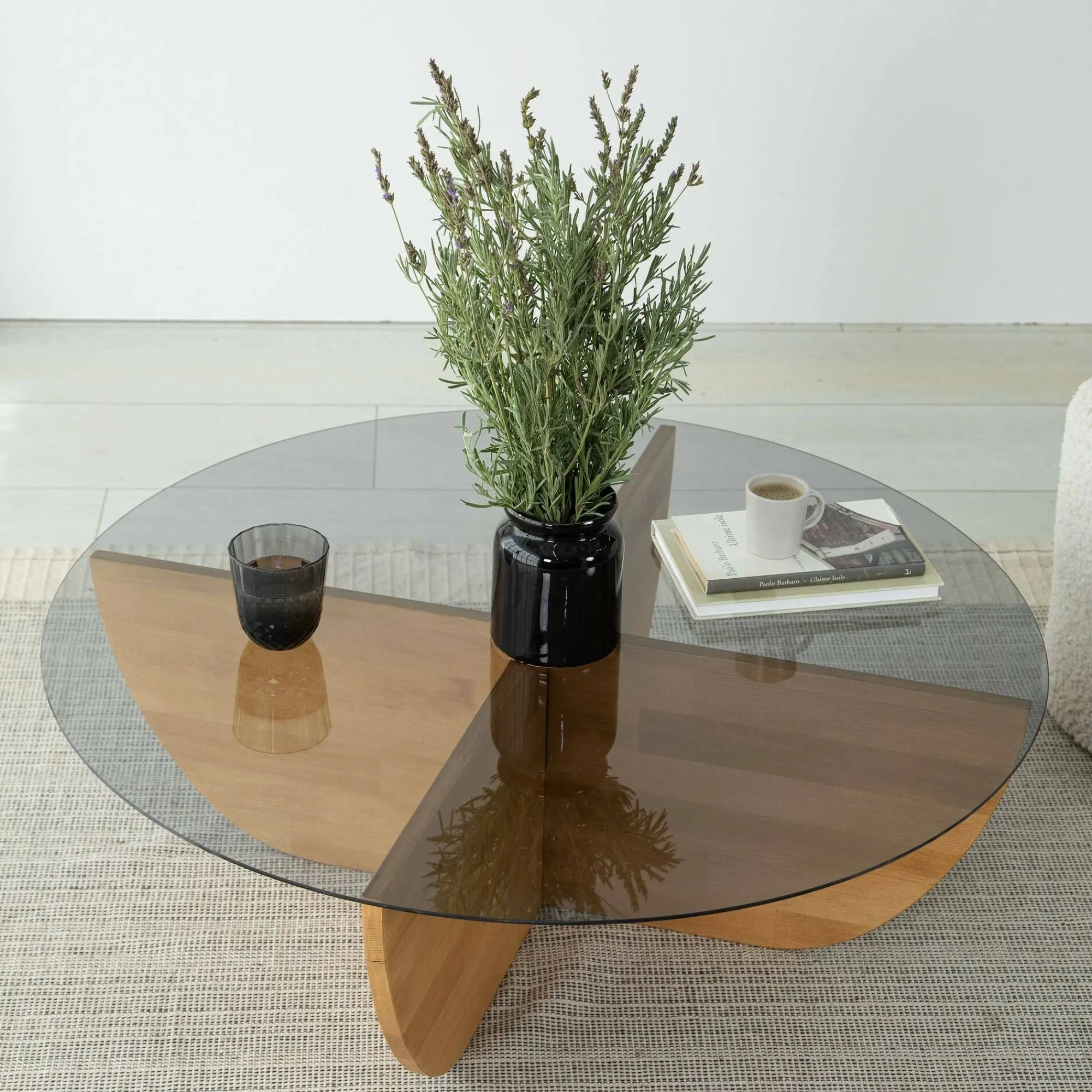 Tavolino da salotto Jolanda, 90x90h30 cm,<Dmora Clearance