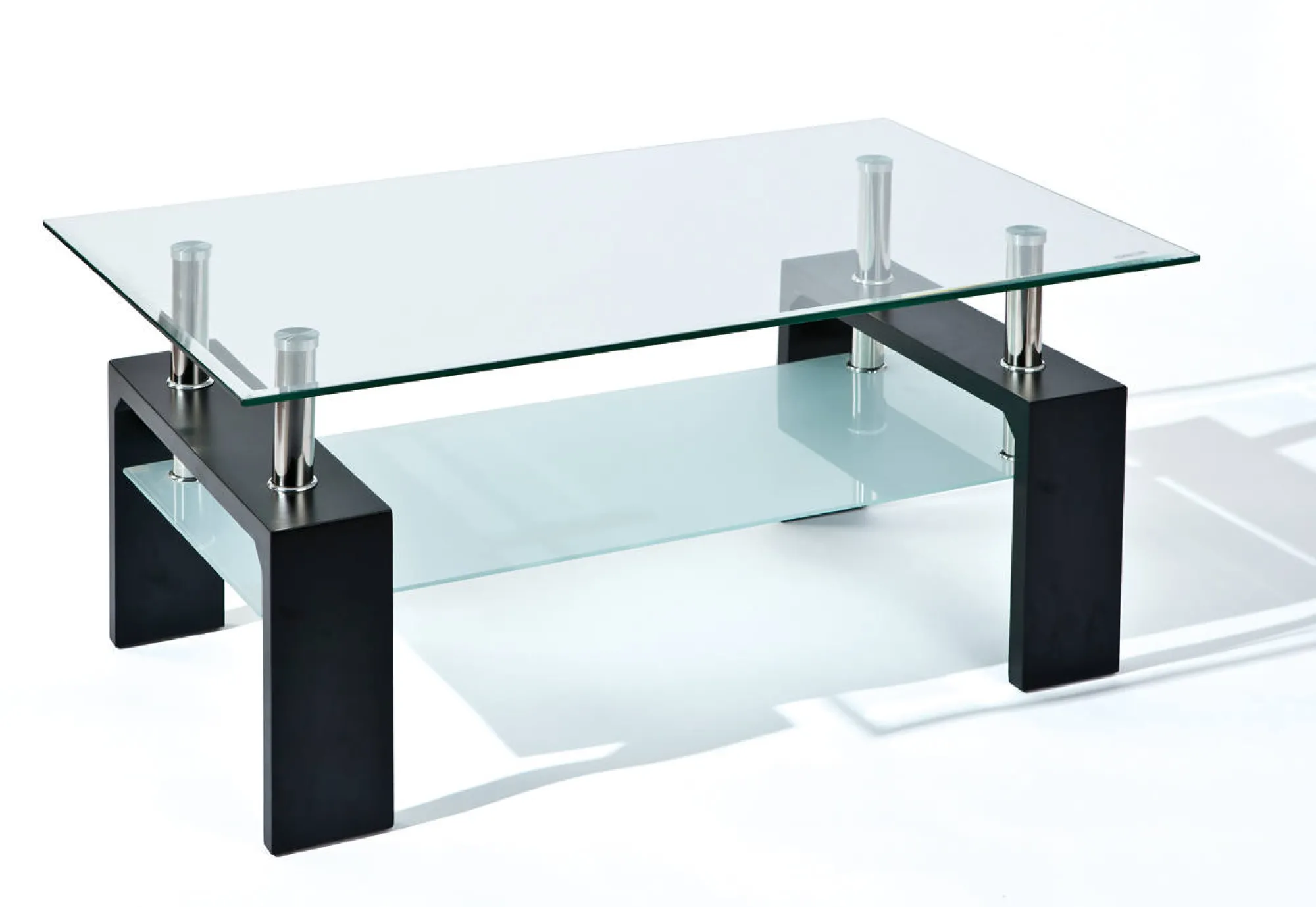 Tavolino da salotto Kenzingen, Tavolo basso da caffè, Portariviste per divano, Ripiano da soggiorno, 100x60 h45 cm,<Dmora New