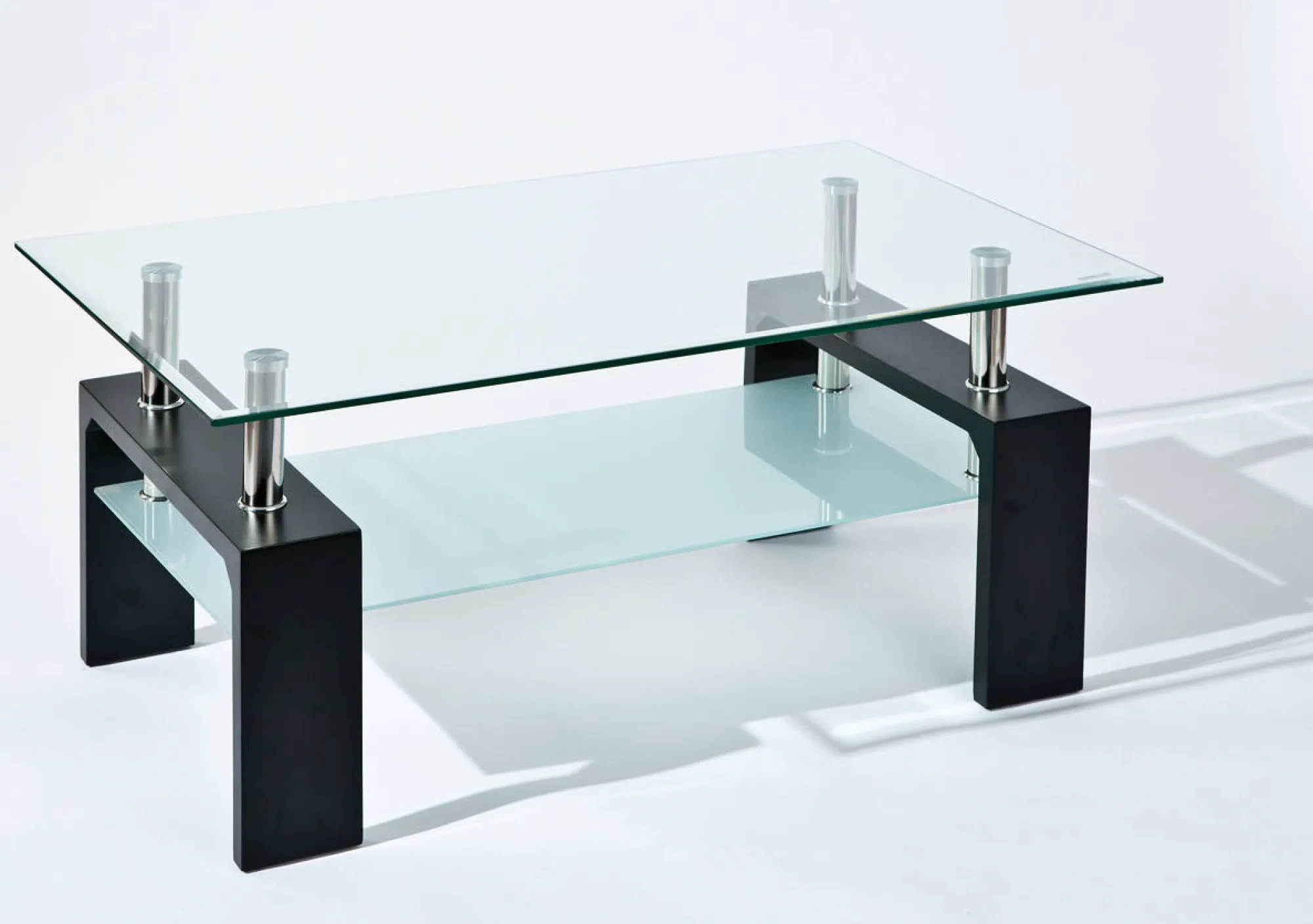 Tavolino da salotto Kenzingen, Tavolo basso da caffè, Portariviste per divano, Ripiano da soggiorno, 100x60 h45 cm,<Dmora New
