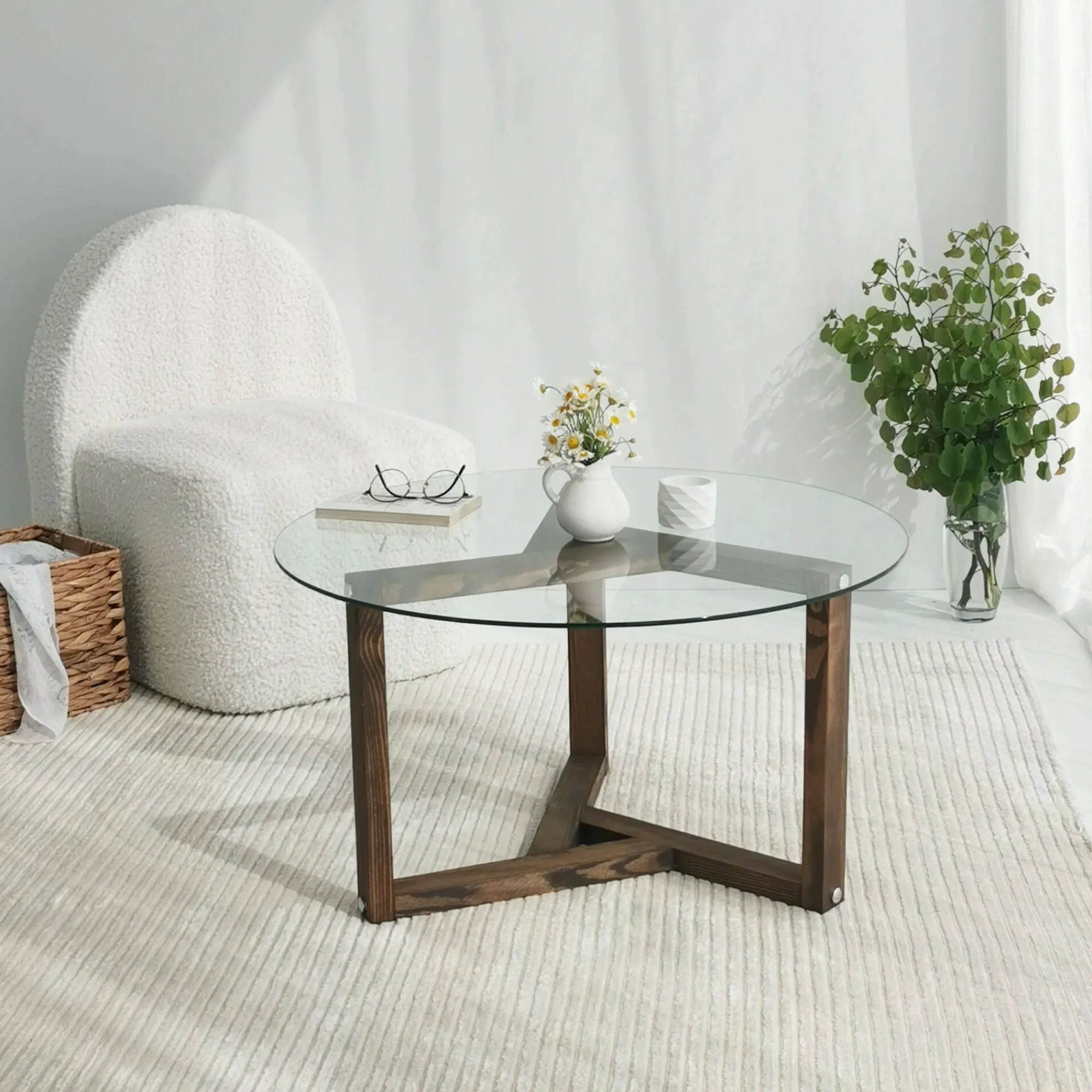 Tavolino da salotto Luigia, 75x75h40 cm,<Dmora Cheap