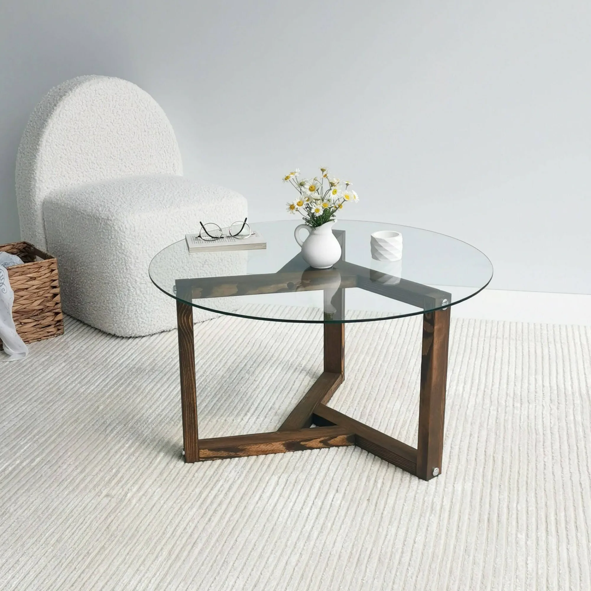 Tavolino da salotto Luigia, 75x75h40 cm,<Dmora Cheap